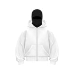 Full Face Zip Hooded Fleece Hoodie