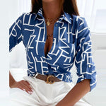 Margot | Printed Button-Up Blouse