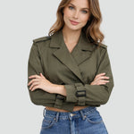 Juliana | Cropped Belted Trench Coat