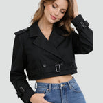 Juliana | Cropped Belted Trench Coat