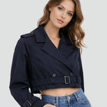 Juliana | Cropped Belted Trench Coat