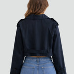 Juliana | Cropped Belted Trench Coat