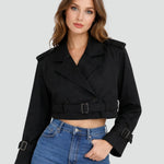 Juliana | Cropped Belted Trench Coat
