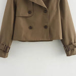 Eugenia | Cropped Double-Breasted Trench Coat