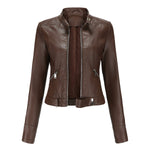 Linnea | Cropped Stand-Collar Moto Jacket