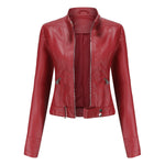 Linnea | Cropped Stand-Collar Moto Jacket