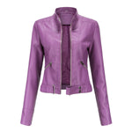 Linnea | Cropped Stand-Collar Moto Jacket