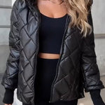 Marina | Diamond Quilted Hooded Zip-Up Jacket