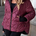 Marina | Diamond Quilted Hooded Zip-Up Jacket