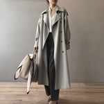 Katherine | Double-Breasted Belted Long Trench Coat