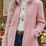 Patricia | Plush Stand-Collar Zip Coat