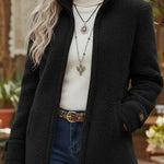 Patricia | Plush Stand-Collar Zip Coat