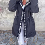 Camila | Hooded Drawstring Midi Parka