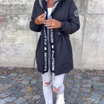 Camila | Hooded Drawstring Midi Parka