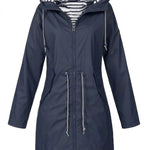 Margaret | Hooded Drawstring Rain Coat
