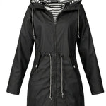 Margaret | Hooded Drawstring Rain Coat