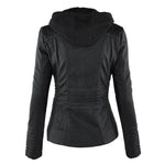 Lucinda | Hooded Moto Jacket with Removable Hood