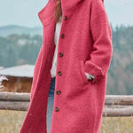 Eleanor | Longline Hooded Button-Front Coat