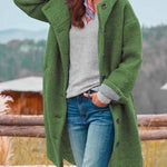 Eleanor | Longline Hooded Button-Front Coat